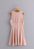 Vestido Rodado Curto Decote Profundo Frente