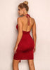Vestido Frente Unica Curto Detalhe Franzido e Babado