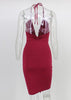 Vestido Frente Unica Curto Detalhe Franzido e Babado