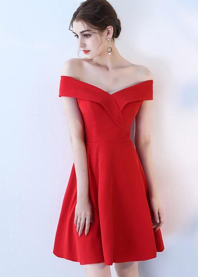Vestido de Festa Decote Princesa Ombro a Ombro