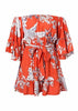 Vestido Ciganinha Estampado Manga Flare