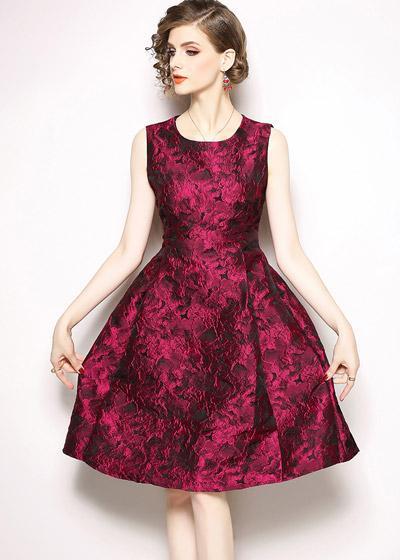 Vestido Rodado Jacquard para Festa