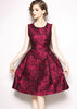 Vestido Rodado Jacquard para Festa