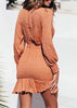 Vestido Estampado Curto com Babado