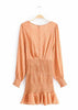 Vestido Estampado Curto com Babado