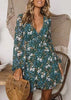 Vestido Curto Estampado com Manga