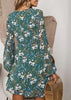 Vestido Curto Estampado com Manga