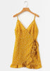 Vestido Transpassado Curto com Babado