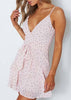 Vestido Curto Estampado Rodado com Babado