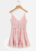 Vestido Curto Estampado Rodado com Babado