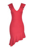 Vestido Assimétrico Festa com Babado