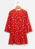 Vestido Curto Estampado Manga Flare