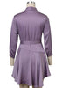 Vestido Envelope Transpassado Curto de Cetim