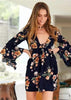 Vestido Solto Estampado Curto Manga Flare