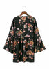 Vestido Solto Estampado Curto Manga Flare