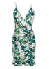 Vestido Curto Florido Colado com Babado