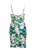 Vestido Curto Florido Colado com Babado
