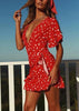 Vestido Envelope Curto Estampado