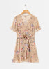 Vestido Curto Estampado com Babado na Barra