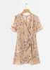Vestido Curto Estampado com Babado na Barra