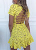 Vestido de Renda Curto com Babado