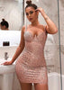 Vestido Curto Colado Bordado com Paetês Festa
