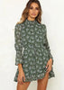 Vestido Estampado Curto Soltinho com Manga