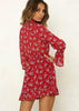 Vestido Estampado Curto Soltinho com Manga