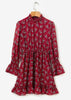 Vestido Estampado Curto Soltinho com Manga