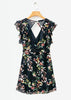 Vestido Curto Rodado Estampado com Babado