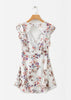 Vestido Curto Rodado Estampado com Babado