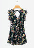 Vestido Curto Rodado Estampado com Babado