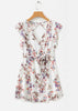 Vestido Curto Rodado Estampado com Babado
