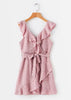 Vestido Curto Rodado com Babado