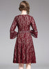 Vestido Marsala Curto Renda Manga Flare