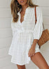 Vestido Estilo Camisão Branco Manga Longa