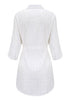 Vestido Estilo Camisão Branco Manga Longa