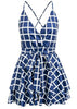 Vestido Curto Rodado Xadrez com Babado