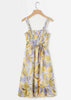 Vestido de Alcinha Estampado Curto com Babado