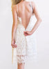 Vestido de Festa Curto Rodado Renda Guipir
