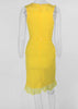 Vestido Curto Colado com Babado Festa
