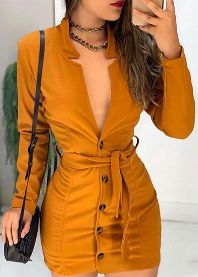 Blazer Tipo Vestido com Botões e Cinto