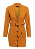 Blazer Tipo Vestido com Botões e Cinto