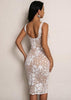 Vestido Midi Justo Festa de Paetês
