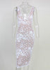 Vestido Midi Justo Festa de Paetês