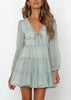 Vestido Curto Rodado Estampado com Babado