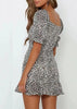 Vestido Curto Animal Print com Babado na Barra