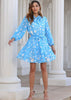 Vestido Evangelico Poá Curto Gola Laço