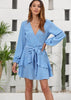 Vestido Curto Estampado com Babado na Saia