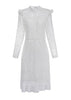 Vestido de Festa Curto Branco de Renda com Babado